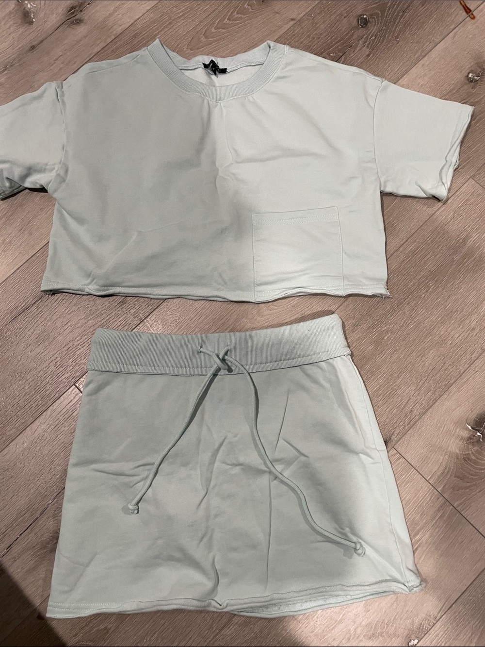 Papermoon Mint Green top with drawstring skort